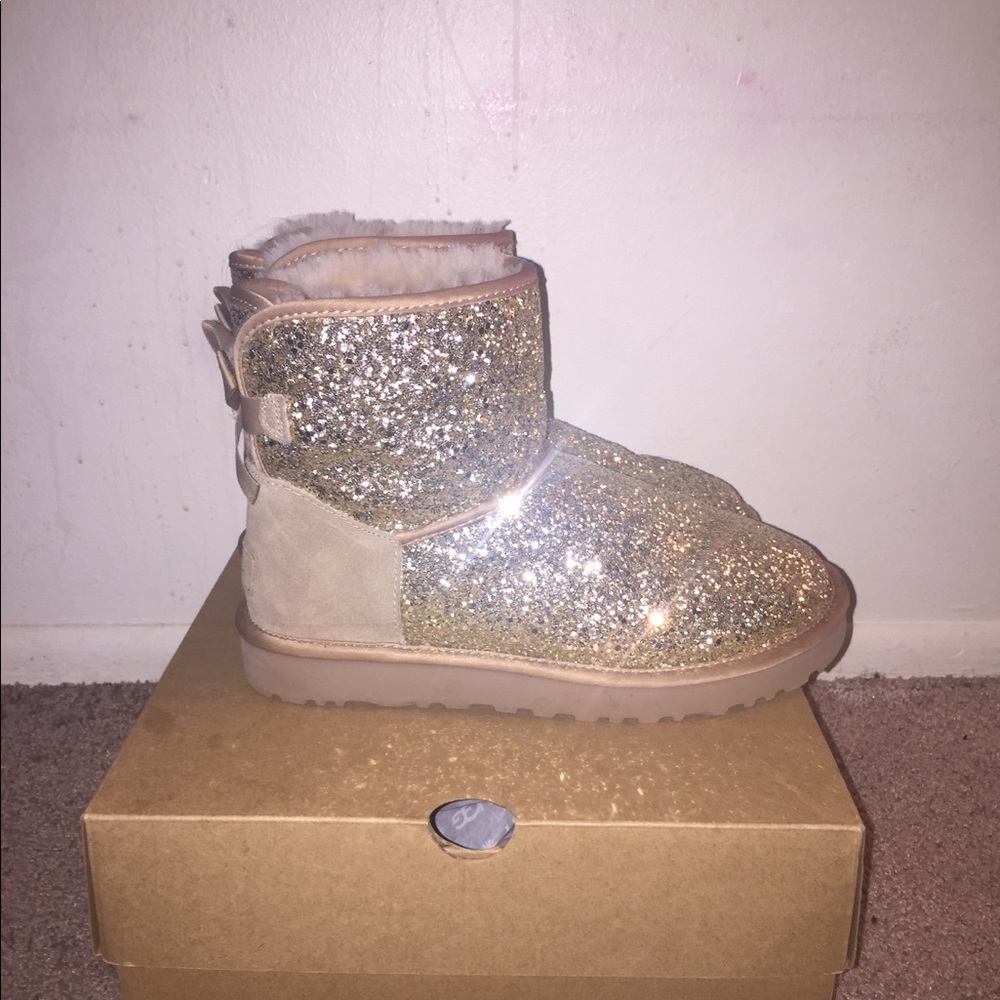 Gold Sparkly Uggs